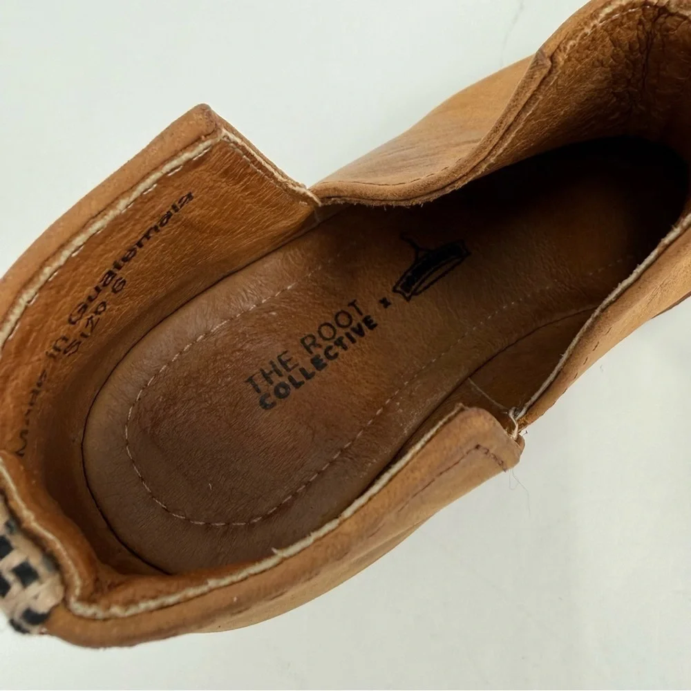 The Root Collective x Dressember Blythe Handmade Leather Chestnut Brown Bootie 6